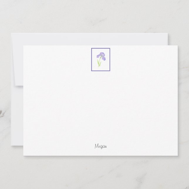 Violet Iris Mitteilungskarte (Vorderseite)