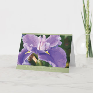 Violet Iris Note Card Karte
