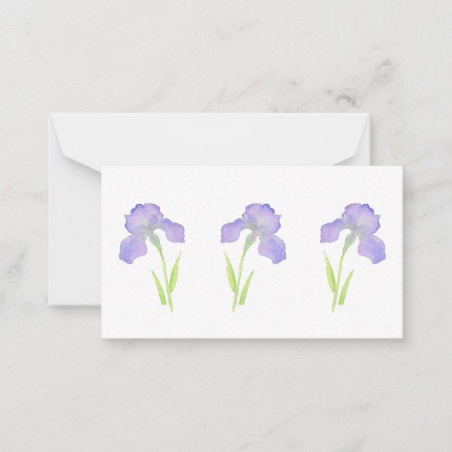 Violet Iris Note Card Mitteilungskarte (Vorderseite)
