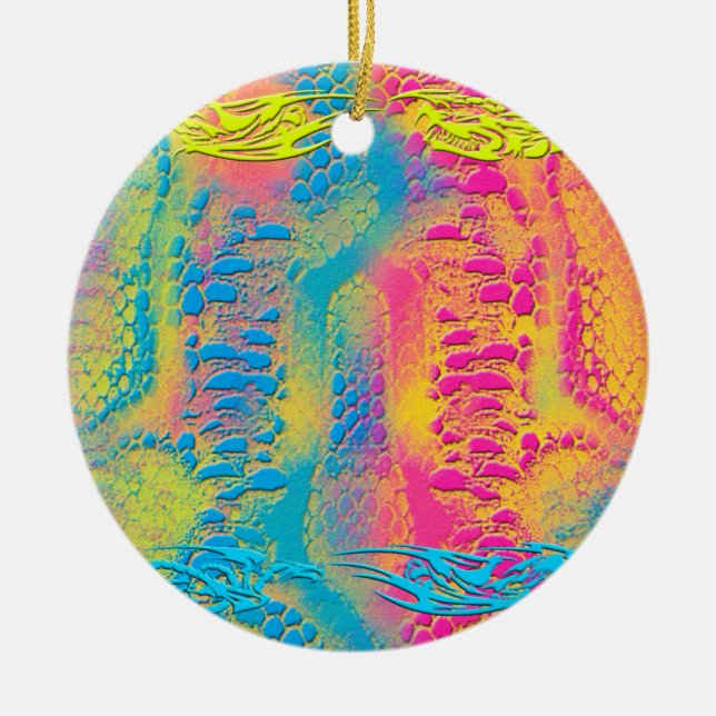 VIOLET LACE - Digital - Fraktal Art - Keramik Ornament (Vorne)