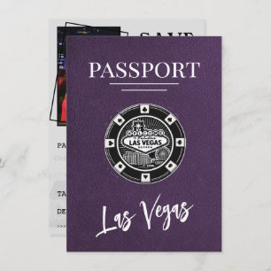 Violet Las Vegas Passport Save the Date