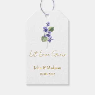 Violet   Lass Liebe wachsen Hochzeitssamen  Geschenkanhänger