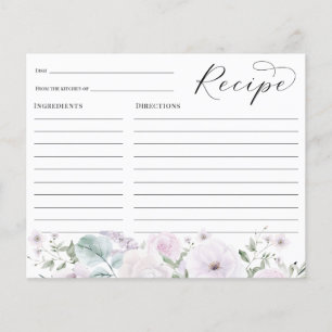 Violet Lavendel Blume Brautparty Rezept Karte