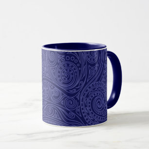Violet & Lavender Spiral Muster Tasse