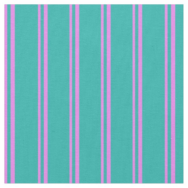 Violet & Light Sea Green Colos Muster Stoff (Nahaufnahme)