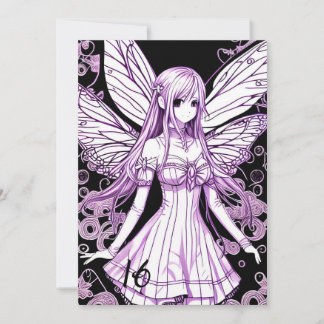 Violet Lila Anime Princess Sweet 16 Geburtstag Einladung