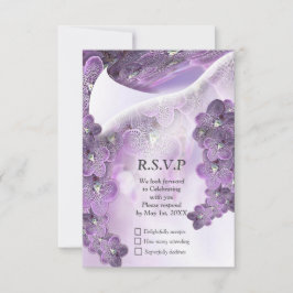 Violet Lila blühende Blume Orchideen RSVP Karte