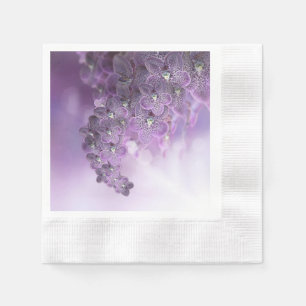 Violet Lila blühende Blume Orchideen Serviette