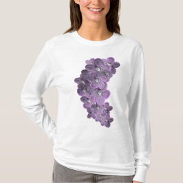Violet Lila blühende Blume Orchideen T-Shirt
