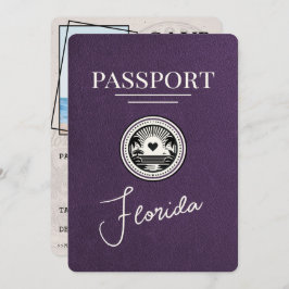 Violet Lila Florida Passport Save the Date