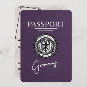 Violet Lila Germany Pass Save the Date