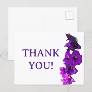 Violet Lila Gladiolus Floral Postkarte