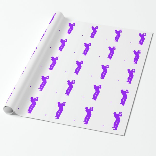 Violet Lila Golf Geschenkpapier (Ungerollt)