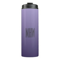 Violet Lila Gradient Custom Monogram Tumbler