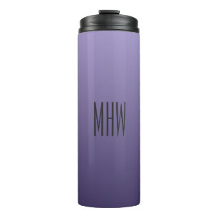 Violet Lila Gradient Custom Monogram Tumbler Thermosbecher