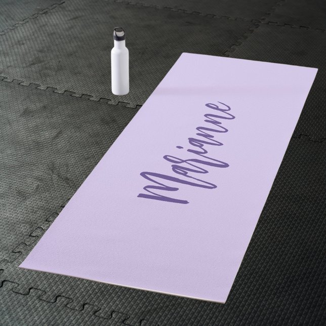 Violet-lila-individuelle Name-Skript Yogamatte (Von Creator hochgeladen)