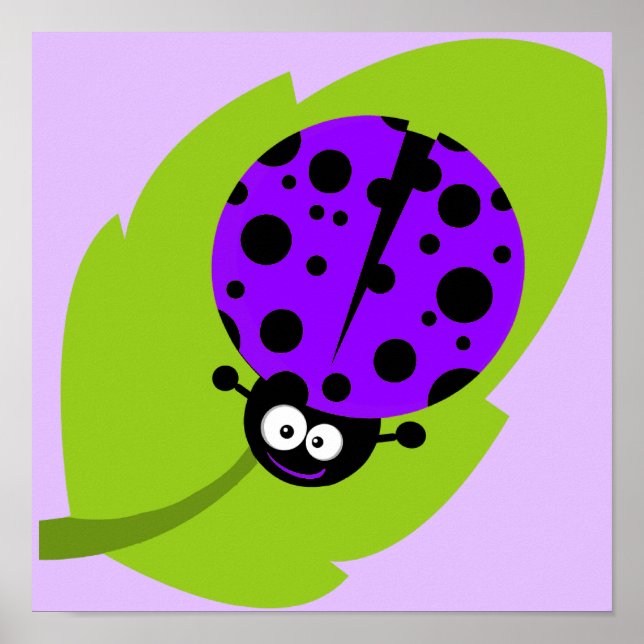Violet Lila Ladybug Poster (Vorne)