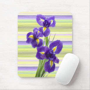 Violet Lila Lilac Irish Watercolor Kunstmalerei Mousepad