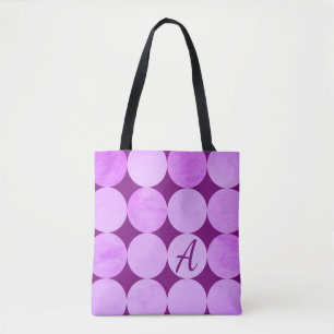 Violet, Lila Magenta und rosa Circles Monogramm