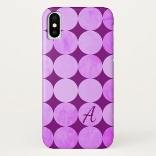 Violet, Lila Magenta und rosa Circles Monogramm Case-Mate iPhone Hülle
