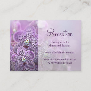 Violet Lila Orchid Wedding Card Begleitkarte