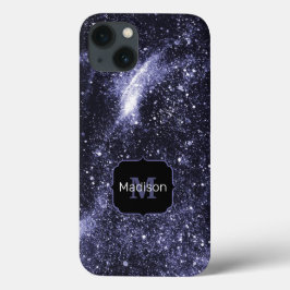 Violet lila peri abstrakte Galaxie Monogram Case-Mate iPhone Hülle