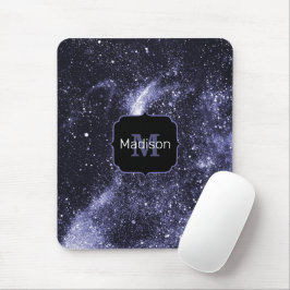 Violet lila peri abstrakte Galaxie Monogram Mousepad