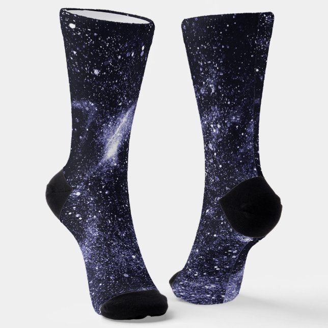 Violet lila Peri abstrakte Galaxie Socken (Gewinkelt)