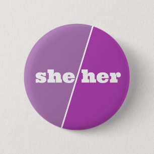 Violet Lila Pronoun-Taste Sie/sie Button