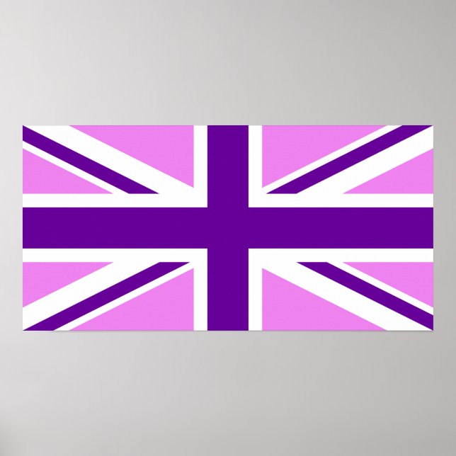 Violet Lila Union Jack Poster (Vorne)