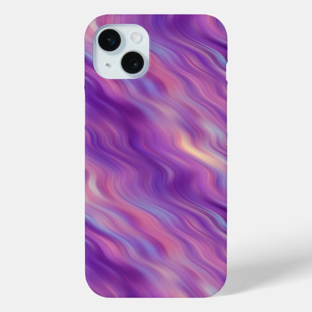 Violet Lila Wavy Textur Case-Mate iPhone Hülle (Rückseite)