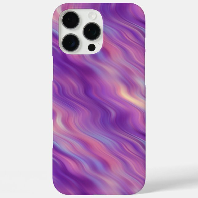 Violet Lila Wavy Textur Case-Mate iPhone Hülle (Rückseite)