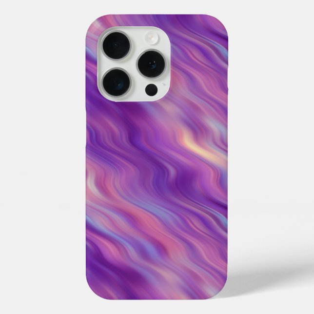 Violet Lila Wavy Textur Case-Mate iPhone Hülle (Rückseite)