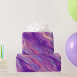 Violet Lila Wavy Textur Geschenkpapier