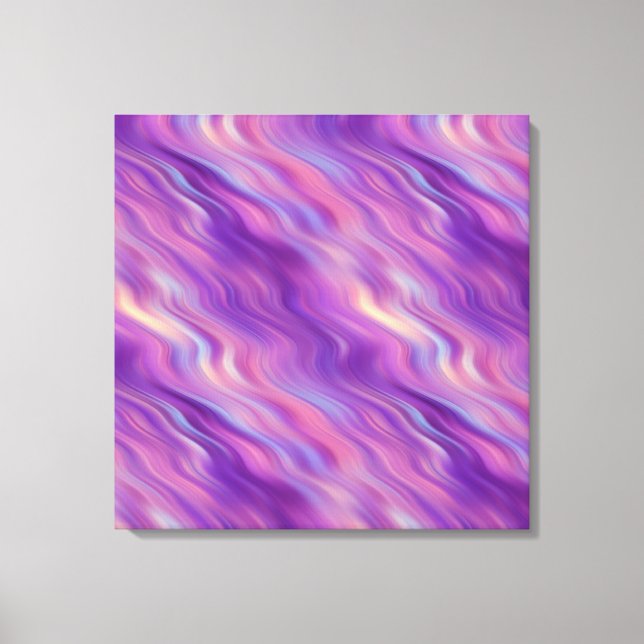 Violet Lila Wavy Textur Leinwanddruck (Vorderseite)