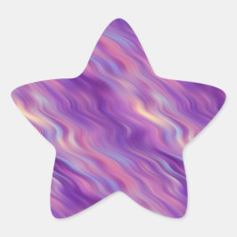 Violet Lila Wavy Textur Stern-Aufkleber