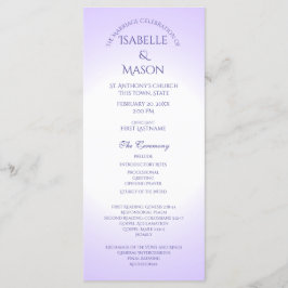 Violet Lila Wedding Program Programm