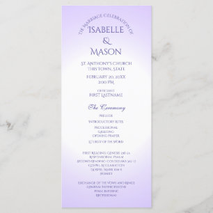 Violet Lila Wedding Program Programm