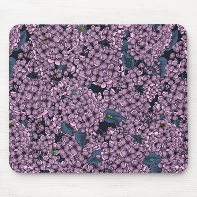 Violet Lilac Garden Mousepad (Vorne)