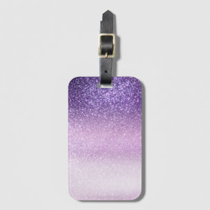 Violet Lilac Pastel Lila Triple Glitzer Ombre Gepäckanhänger