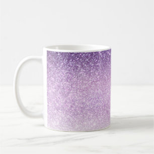 Violet Lilac Pastel Lila Triple Glitzer Ombre Kaffeetasse