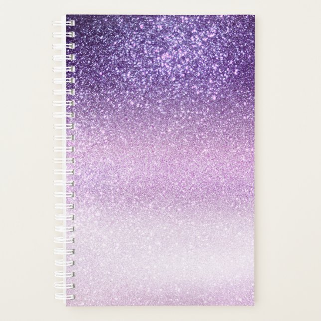 Violet Lilac Pastel Lila Triple Glitzer Ombre Planer (Vorderseite)
