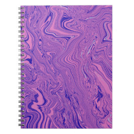 Violet Liquid Marble Abstract Pattern Notizblock