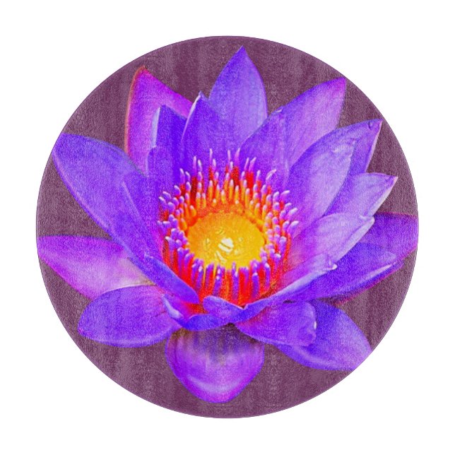 Violet Lotus Blume Schneidebrett (Vorderseite)