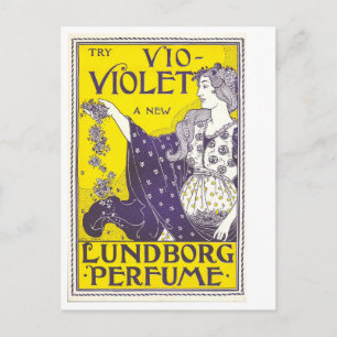 Violet Lundborg Parfüm Vintage Werbung Postkarte