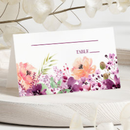 Violet Magenta Lila Blume Platzkarte