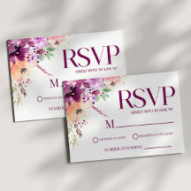 Violet Magenta Purple Elegant Wedding