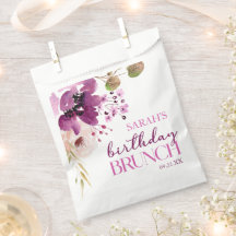 Violet Magenta Purple Floral Birthday Party Brunch