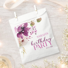 Violet Magenta Purple Floral Birthday Party