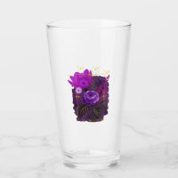 Violet Magical Floral Bouquet in Golden Frame
